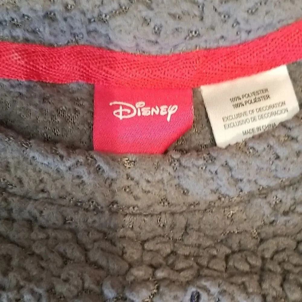 Disney Girls Mickey Minnie Mouse Sleigh All Day Gray Sherpa Holiday Sweater 14